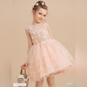 JJ's House flower girl dress size 8 in dusty rose/peach color